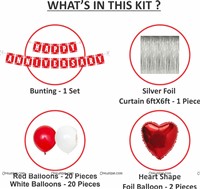 Anniversary Foil Kit Silver ( Pack of 44 pcs)