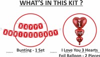 Anniversary I LOVE YOU balloon kit