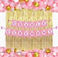 Baby Girl Cradle Ceremony Foil Kit ( Pack of 42 pcs)