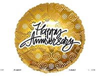 Happy Anniversary Round Foil Balloon