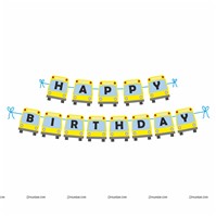 Wheels on bus Banner & Dangler Kit (Pack of 24 pcs)