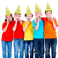 Yellow bus hats (Set of 6)