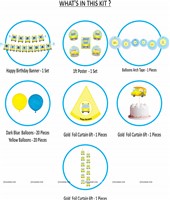 Wheels on the Bus theme Paper Fan Party Kit