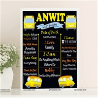 Wheels on the Bus Theme Chalk Board 