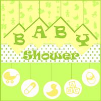 Baby Shower Green and Yellow Backdrop