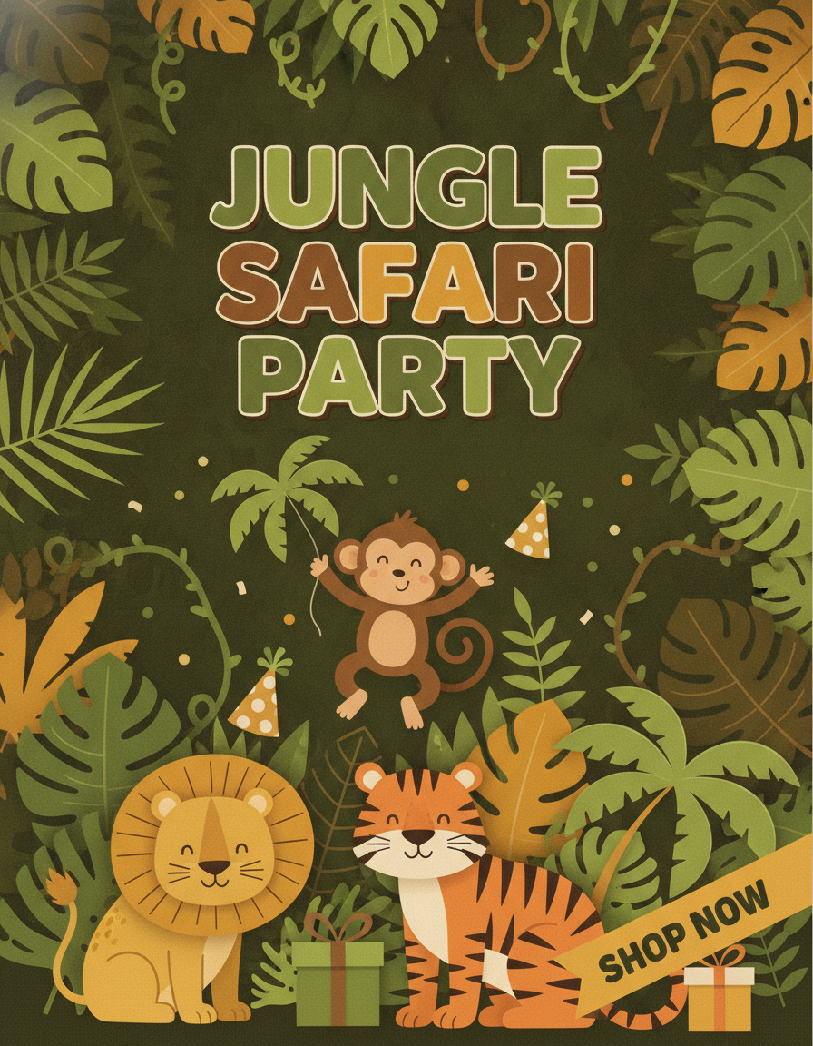 Jungle Theme Birthday Party Decoration & Supplies
