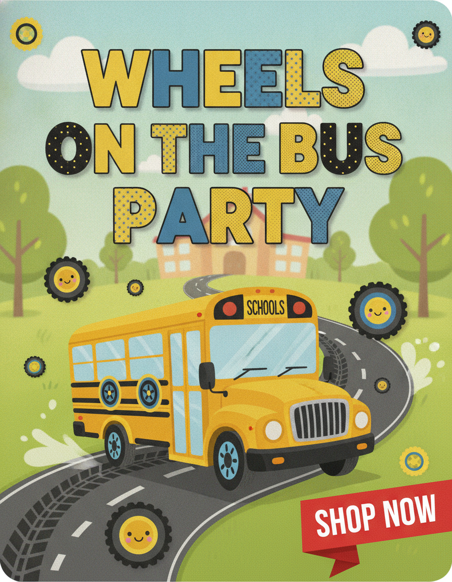 Wheels on a bus birthday party supplies | School Bus theme