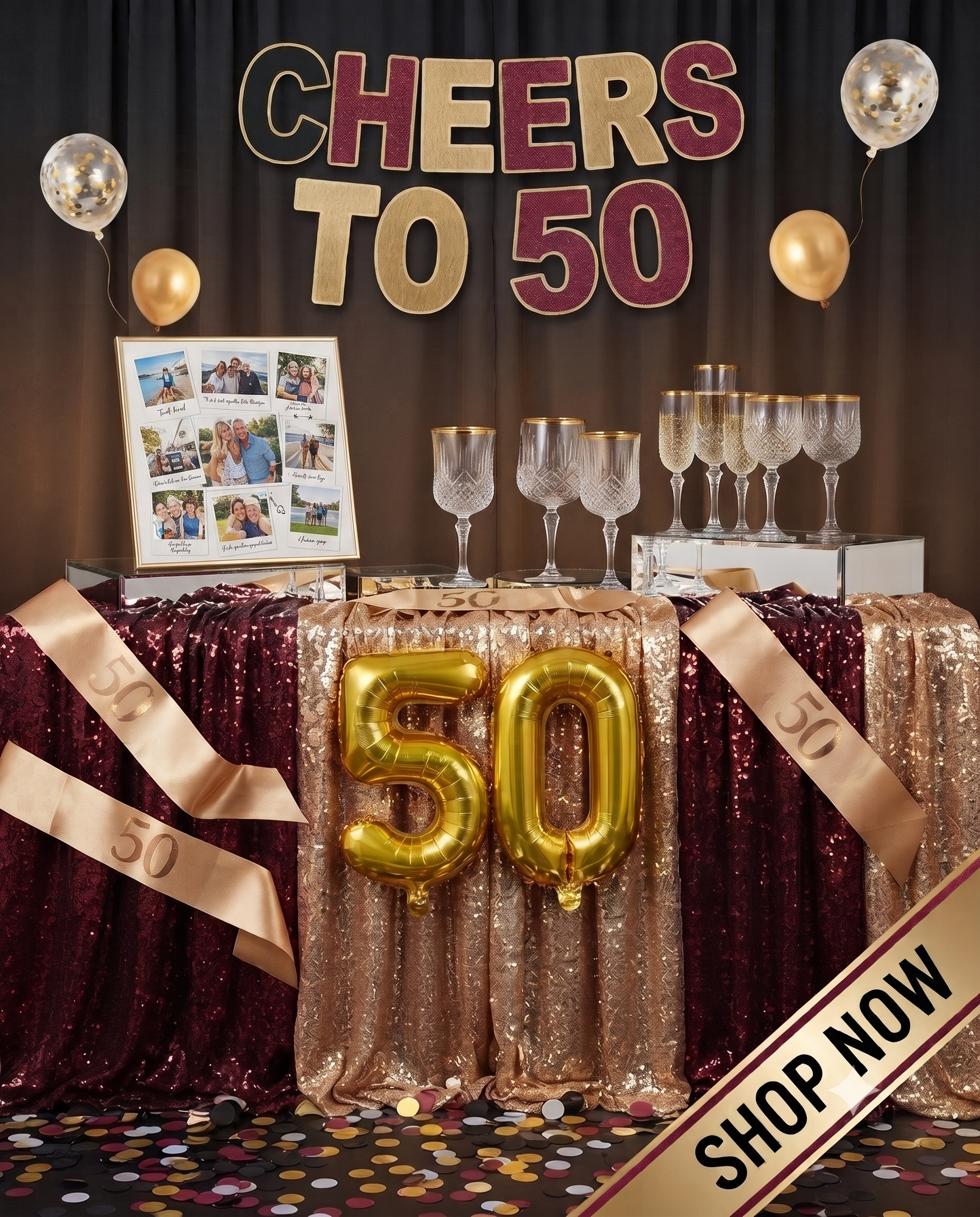 50th birthday party supplies