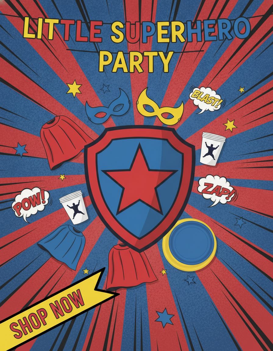Superhero Theme First Birthday Party