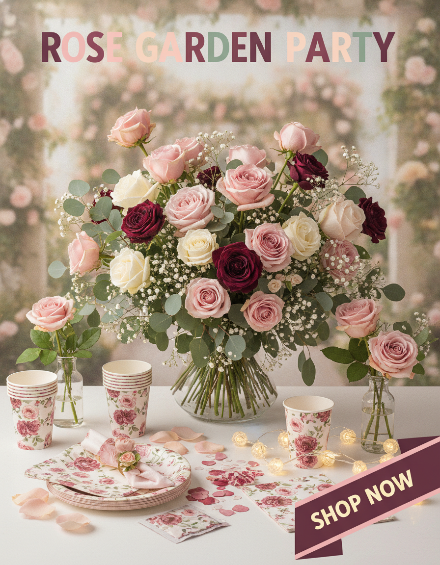 Rose Theme Floral Birthday Party