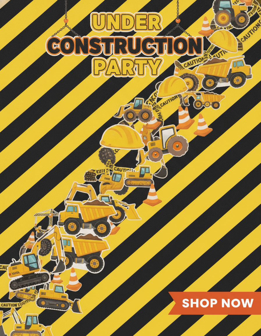 Construction theme birthday party supplies