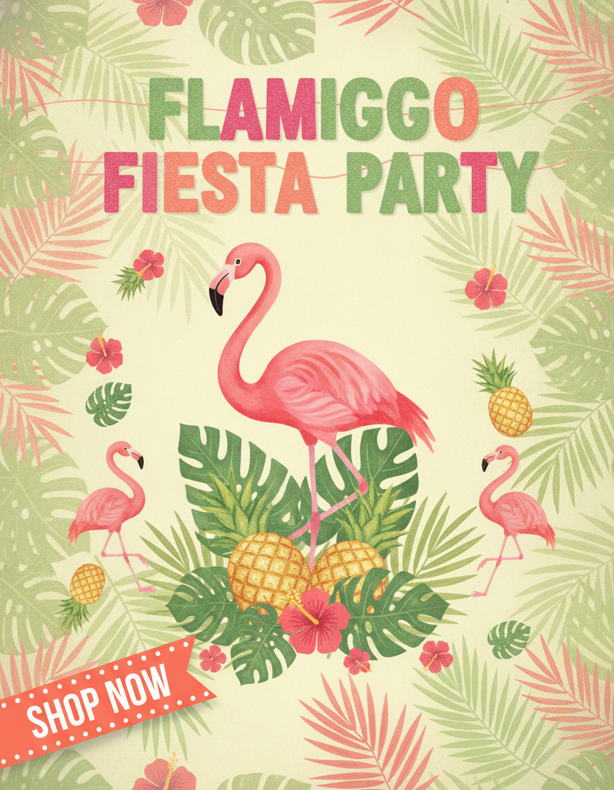 Flamingo theme birthday party supplies & decor