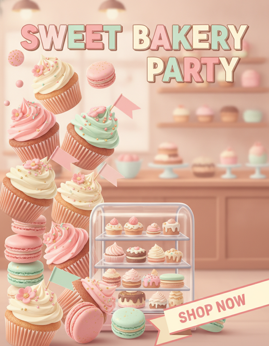 Bakery theme birthday party supplies