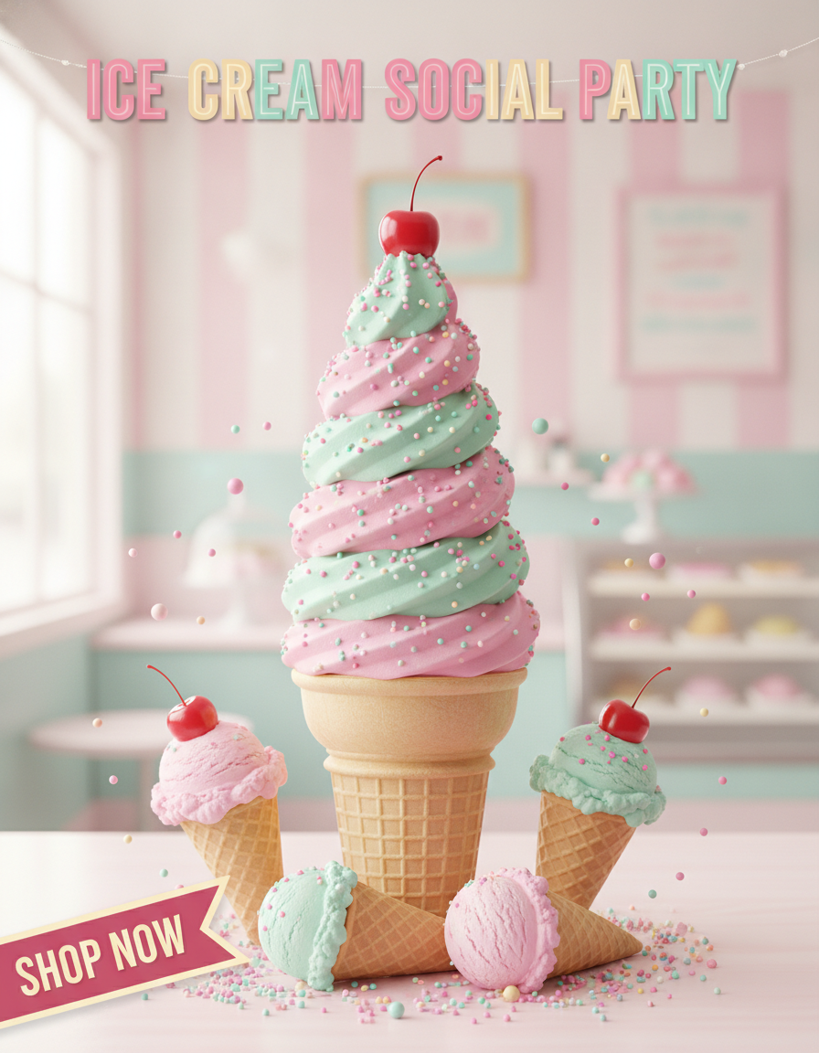 Ice Cream Theme Birthday Party
