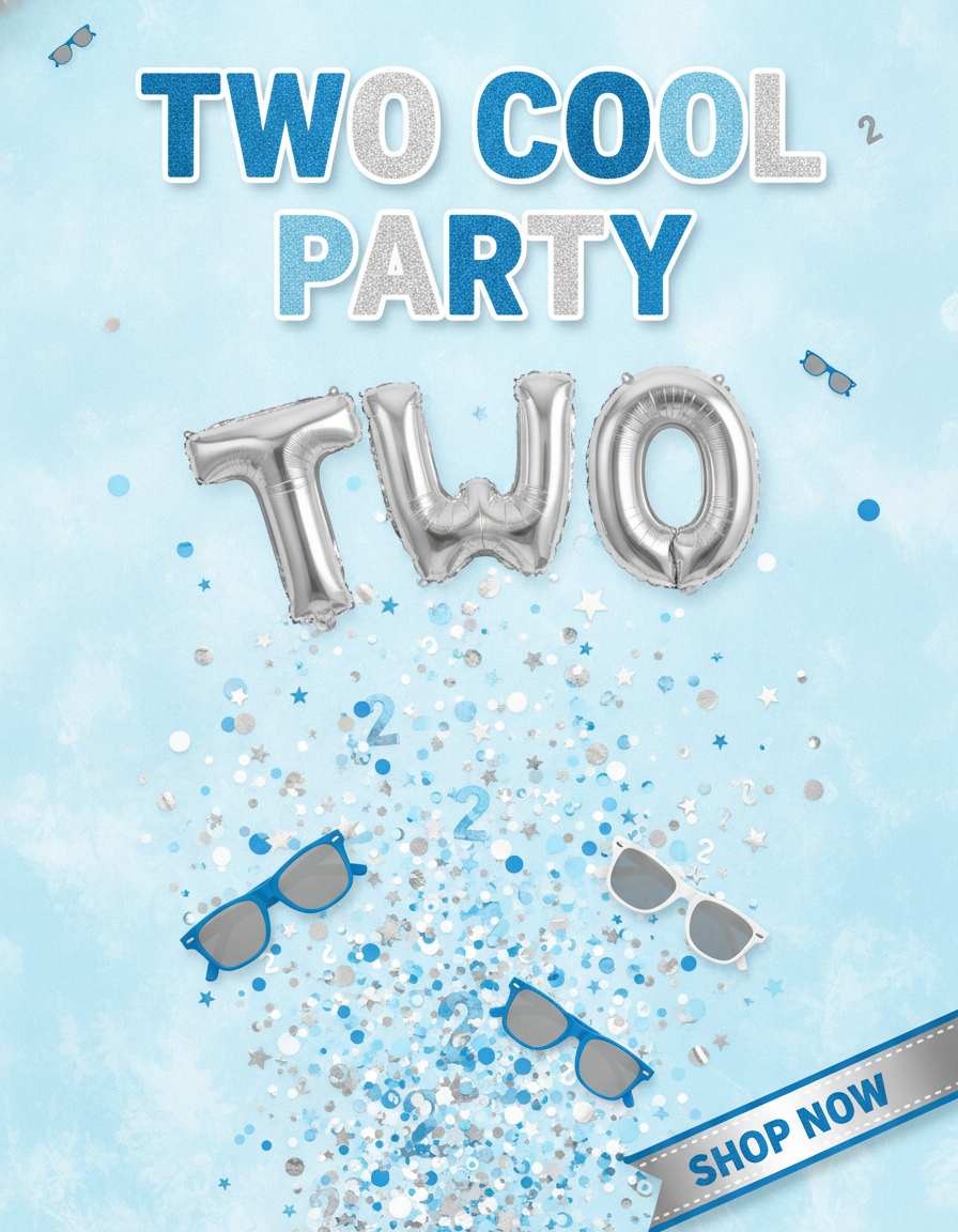 Two Cool Theme Second Birthday Party