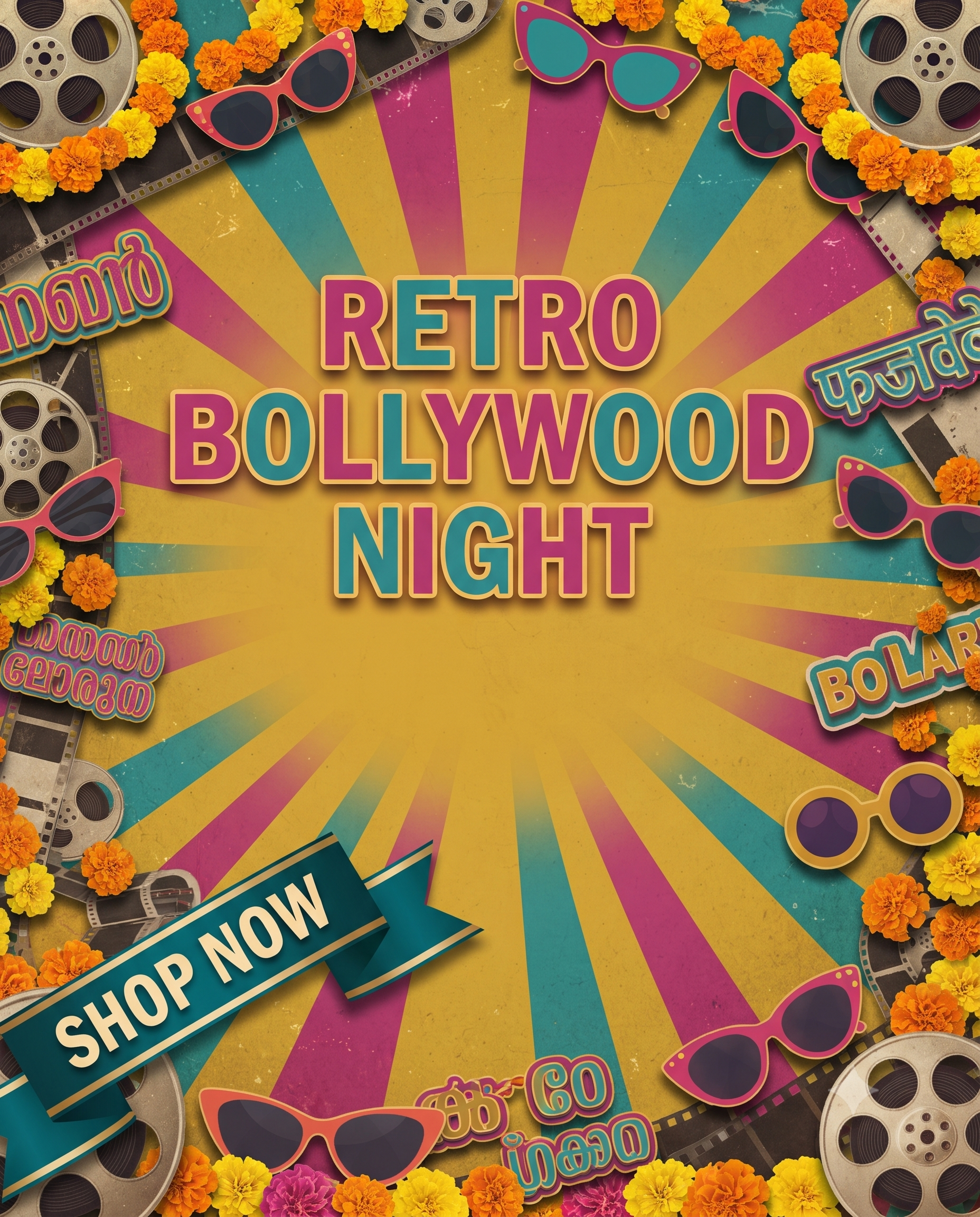 Bollywood Retro Theme Party Supplies