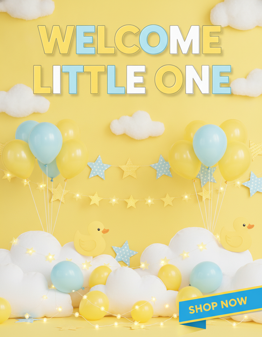 Yellow and Blue Baby Shower