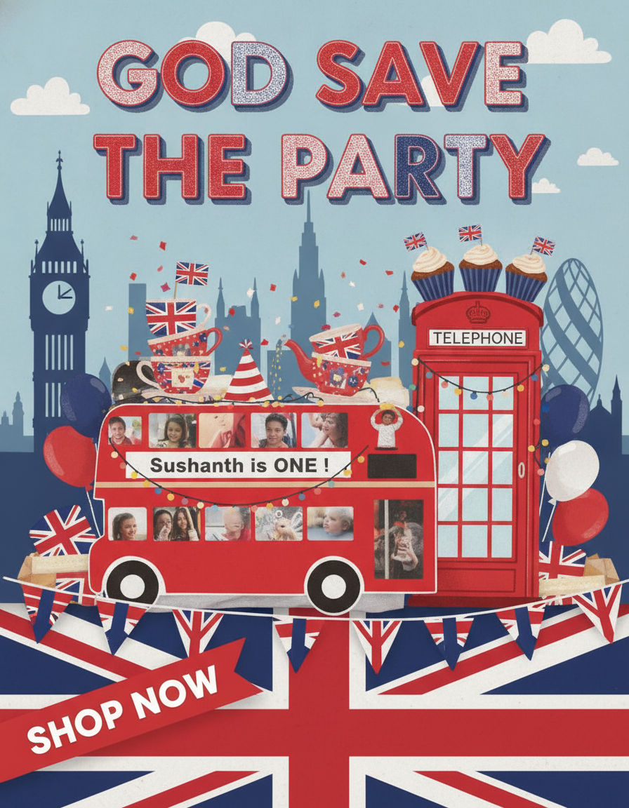 British Theme Birthday Party