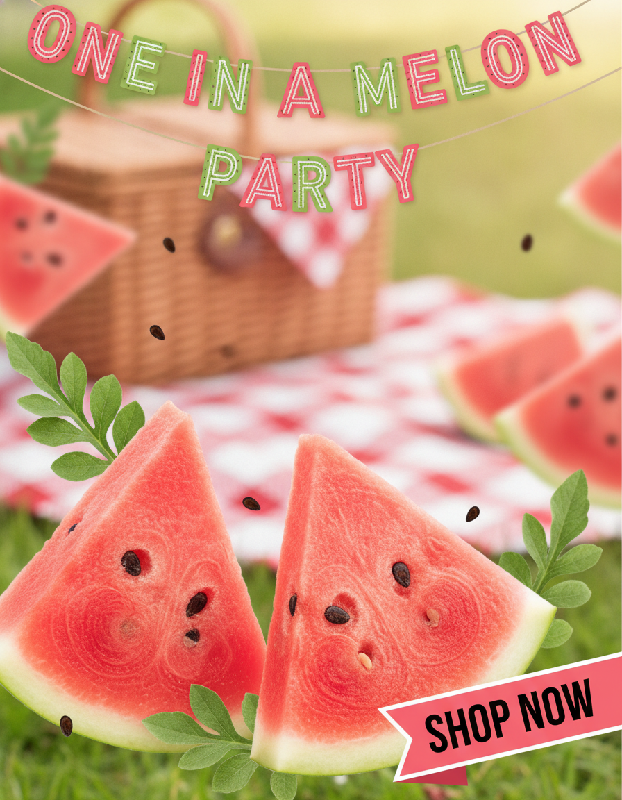 Watermelon theme birthday party supplies | One in a melon